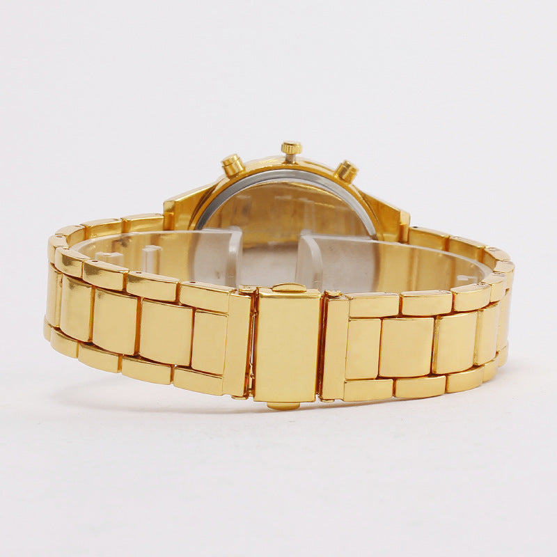 Women's Fashion Digital Calendar Three Eyes Quartz Watch